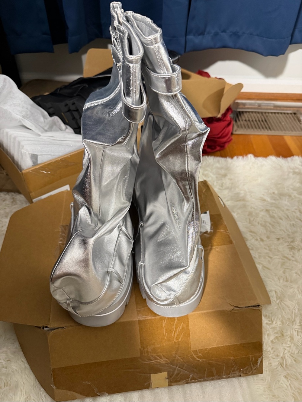 Worn once - size 8.5 - Fold Over Slouchy Boots